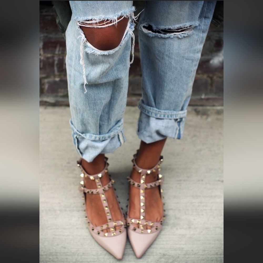 Valentino Red Rocktud Flats - Picture 9 of 10